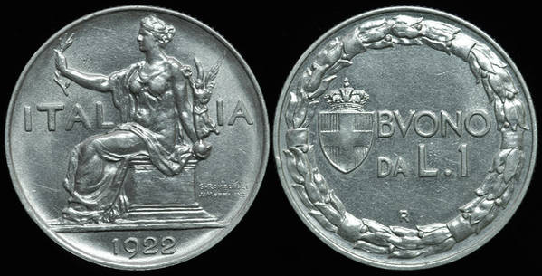 Italy 1 Lira 1922