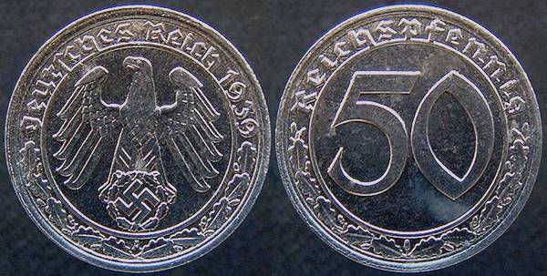 Nazi 50 Reichspfennig