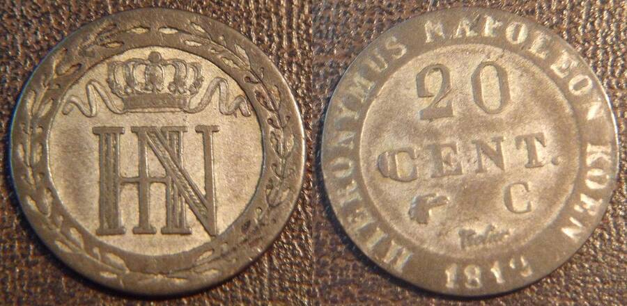 Westphalia 1812 20 centimes