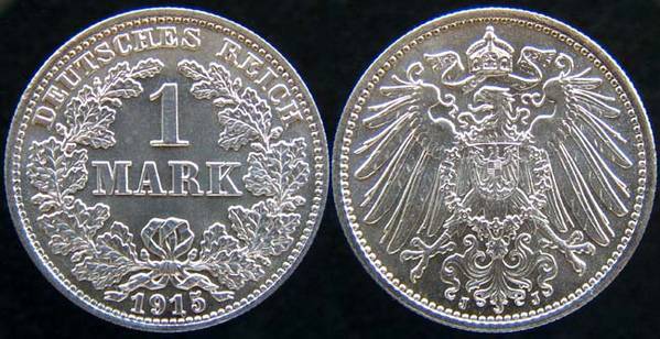 Germany 1 Mark 1915 J