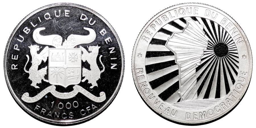 BENIN (REPUBLIC)~1,000 CFA Francs 1992
