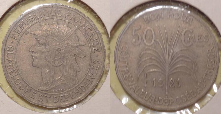 Guadeloupe 1921 50 centimes