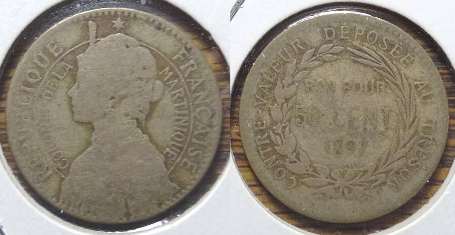 Martinique 1897 50 centimes