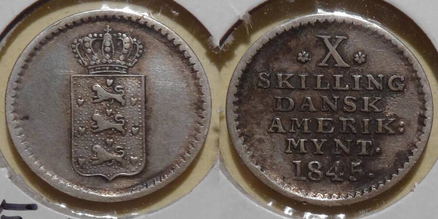 Danish West Indies 1848 10 skilling