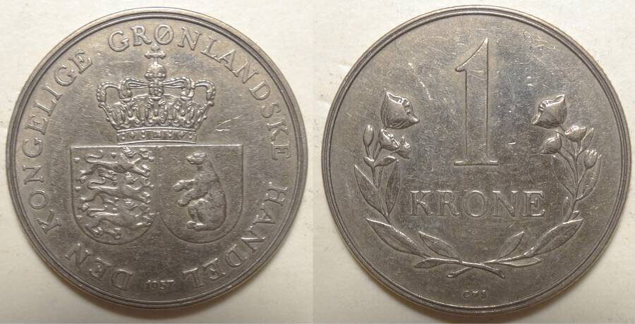 Greenland 1957 1 Krone